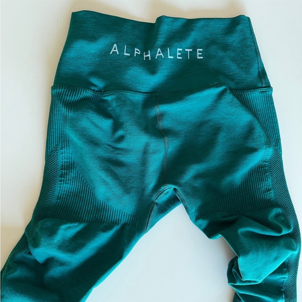 Alphalete Women's High-Waist Leggings in Teal - Picture 1 of 2